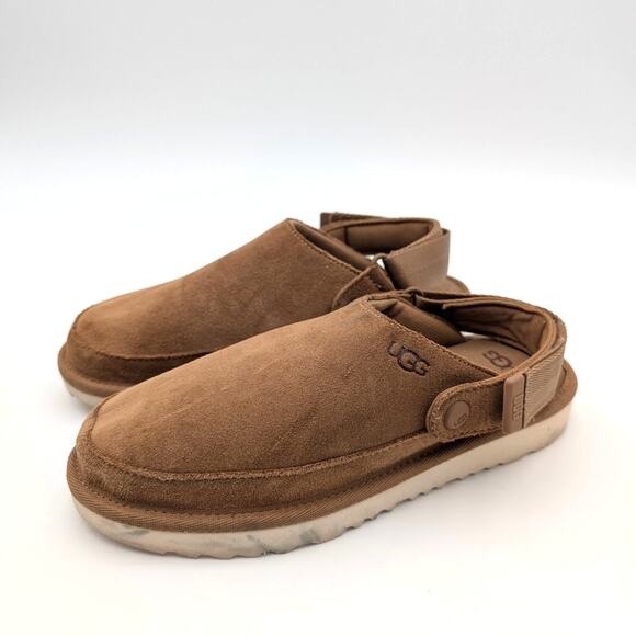 UGG Goldenstar Comfort Clog Shoes Hook & Loop Kids' Chestnut Size US3 EU35 - Picture 1 of 13